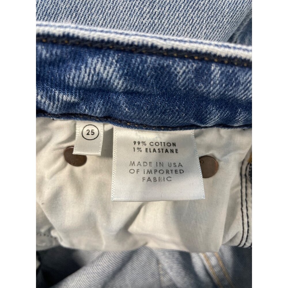 Grlfrnd Karolina Skinny Jean Size 25 Super High Rise Medium Wash Distressed Blue - Picture 6 of 10